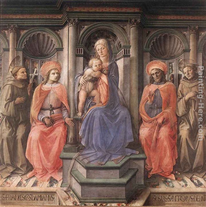 Madonna Enthroned with Saints painting - Fra Filippo Lippi Madonna Enthroned with Saints art painting
